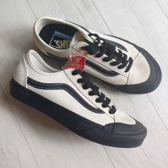 VANS NEW Style 36 DECON SF Salt Wash Marshmallow/Black - Picture 6 of 12